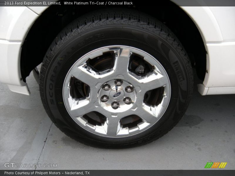 White Platinum Tri-Coat / Charcoal Black 2013 Ford Expedition EL Limited