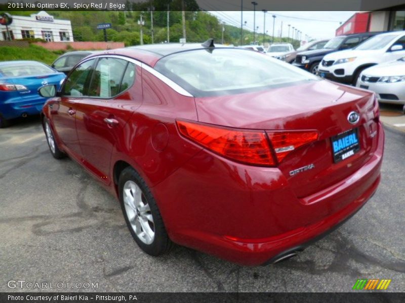 Spicy Red / Beige 2011 Kia Optima EX