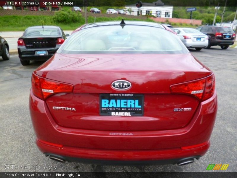 Spicy Red / Beige 2011 Kia Optima EX