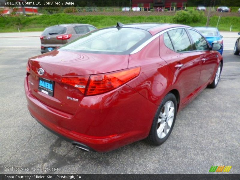 Spicy Red / Beige 2011 Kia Optima EX