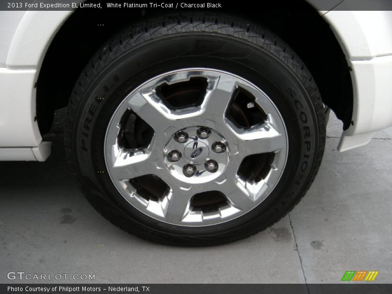 White Platinum Tri-Coat / Charcoal Black 2013 Ford Expedition EL Limited