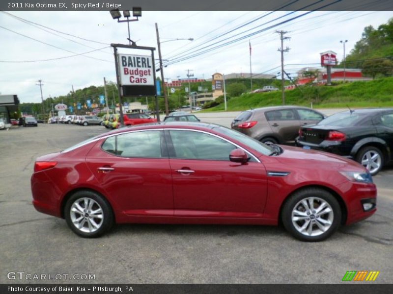 Spicy Red / Beige 2011 Kia Optima EX