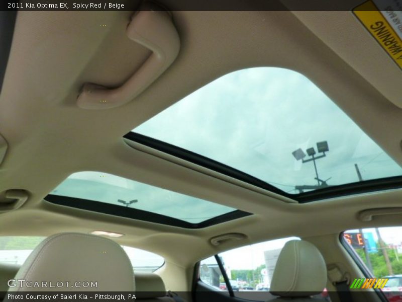 Spicy Red / Beige 2011 Kia Optima EX