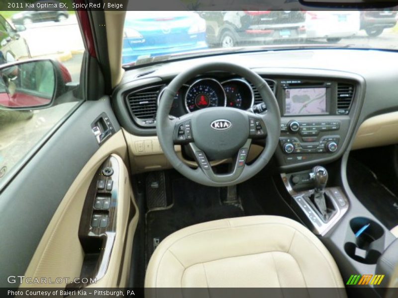 Spicy Red / Beige 2011 Kia Optima EX