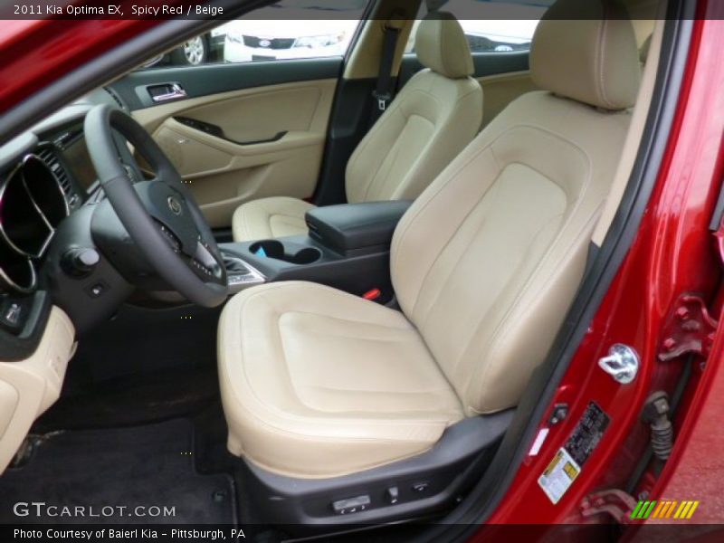 Spicy Red / Beige 2011 Kia Optima EX