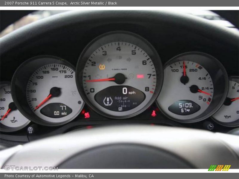 Arctic Silver Metallic / Black 2007 Porsche 911 Carrera S Coupe