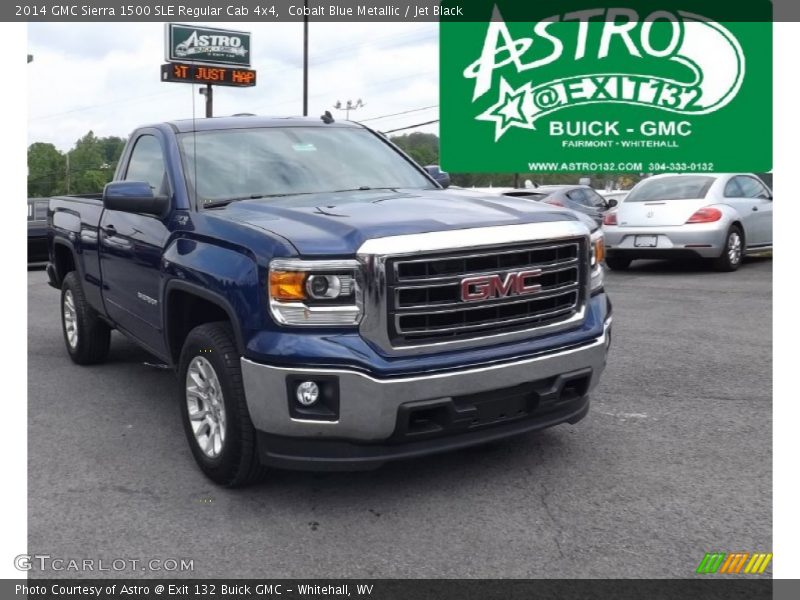 Cobalt Blue Metallic / Jet Black 2014 GMC Sierra 1500 SLE Regular Cab 4x4