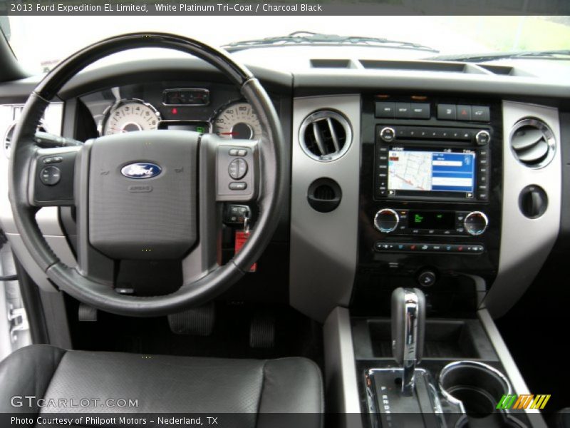 White Platinum Tri-Coat / Charcoal Black 2013 Ford Expedition EL Limited