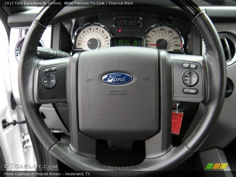 White Platinum Tri-Coat / Charcoal Black 2013 Ford Expedition EL Limited