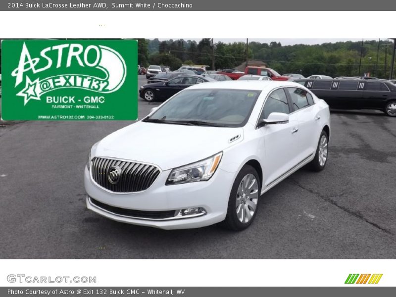 Summit White / Choccachino 2014 Buick LaCrosse Leather AWD