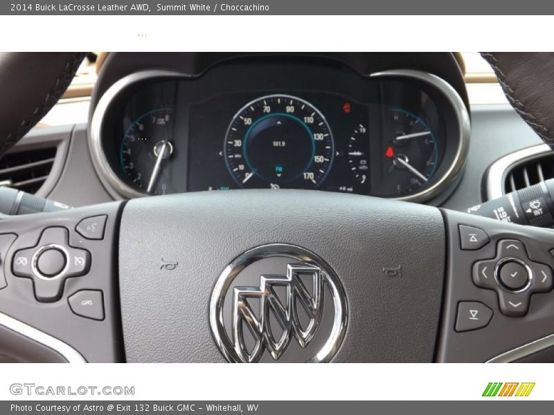 Summit White / Choccachino 2014 Buick LaCrosse Leather AWD