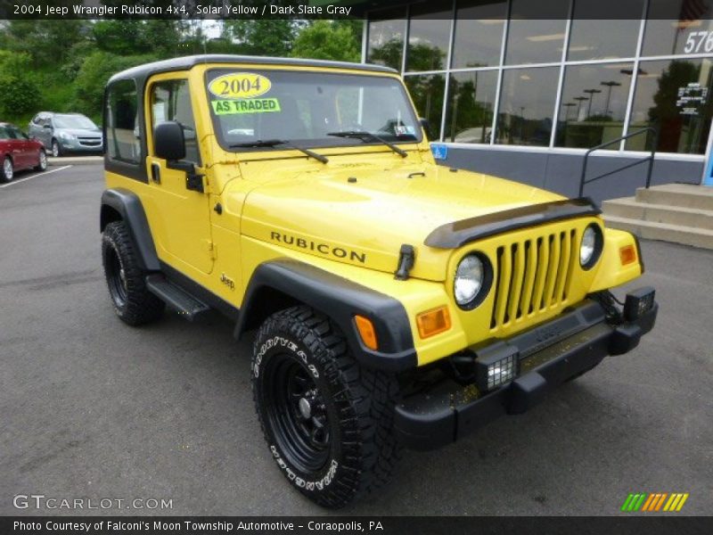 Solar Yellow / Dark Slate Gray 2004 Jeep Wrangler Rubicon 4x4