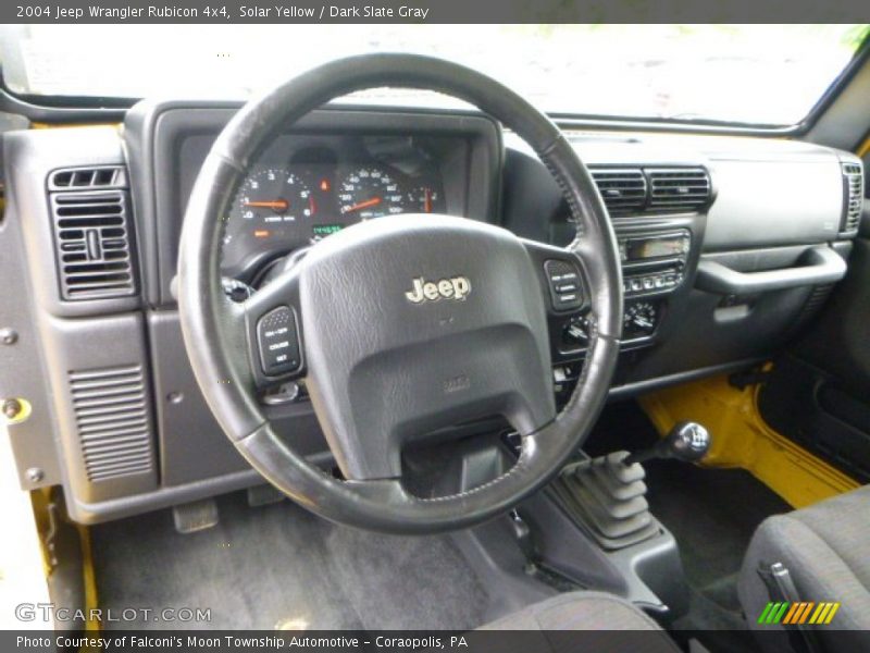 Solar Yellow / Dark Slate Gray 2004 Jeep Wrangler Rubicon 4x4