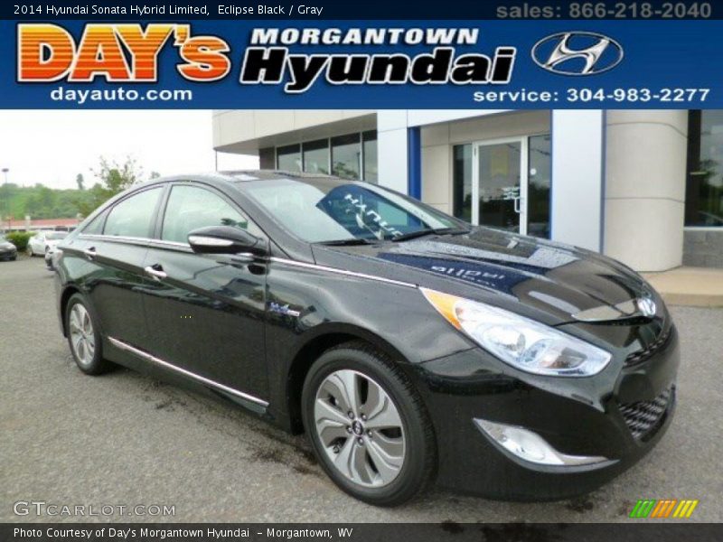 Eclipse Black / Gray 2014 Hyundai Sonata Hybrid Limited