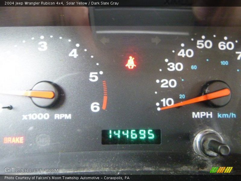 Solar Yellow / Dark Slate Gray 2004 Jeep Wrangler Rubicon 4x4