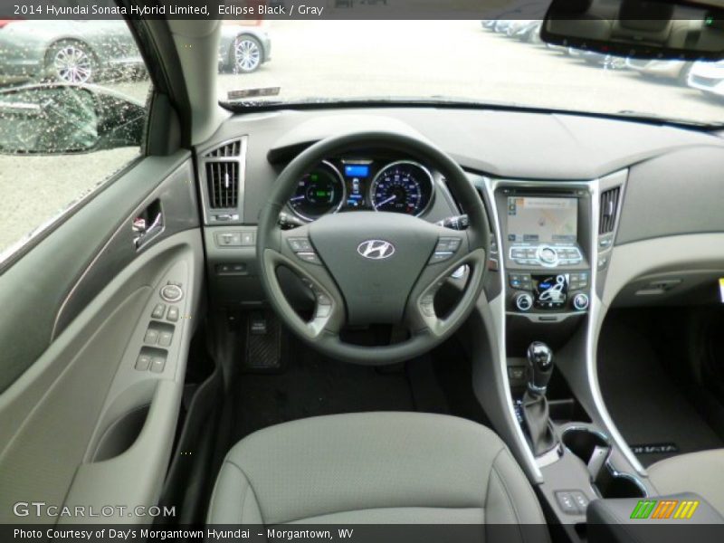 Eclipse Black / Gray 2014 Hyundai Sonata Hybrid Limited