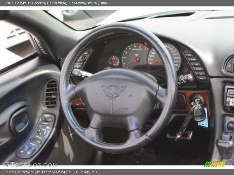 Speedway White / Black 2001 Chevrolet Corvette Convertible
