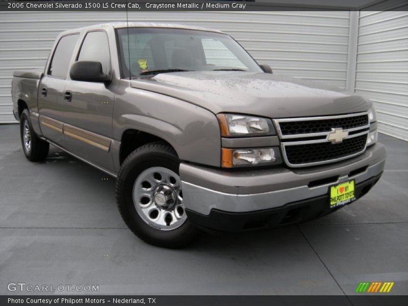 Graystone Metallic / Medium Gray 2006 Chevrolet Silverado 1500 LS Crew Cab