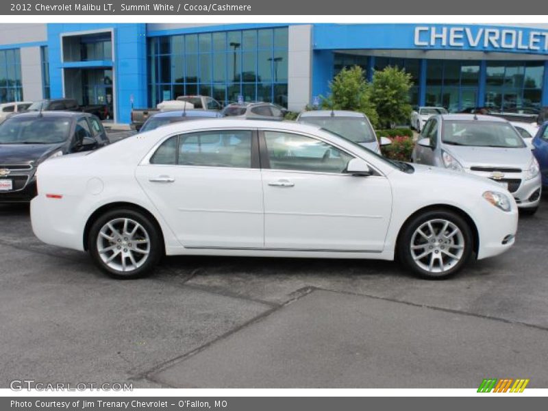 Summit White / Cocoa/Cashmere 2012 Chevrolet Malibu LT
