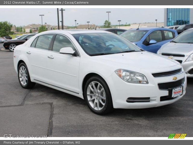 Summit White / Cocoa/Cashmere 2012 Chevrolet Malibu LT