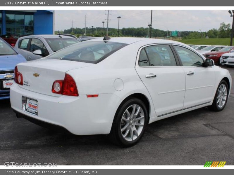 Summit White / Cocoa/Cashmere 2012 Chevrolet Malibu LT