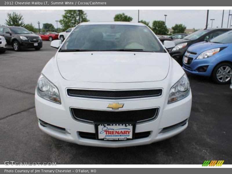 Summit White / Cocoa/Cashmere 2012 Chevrolet Malibu LT