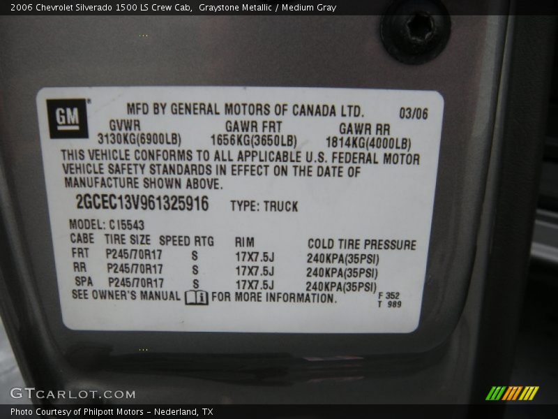 Graystone Metallic / Medium Gray 2006 Chevrolet Silverado 1500 LS Crew Cab