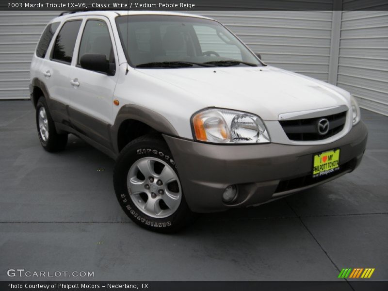 Classic White / Medium Pebble Beige 2003 Mazda Tribute LX-V6