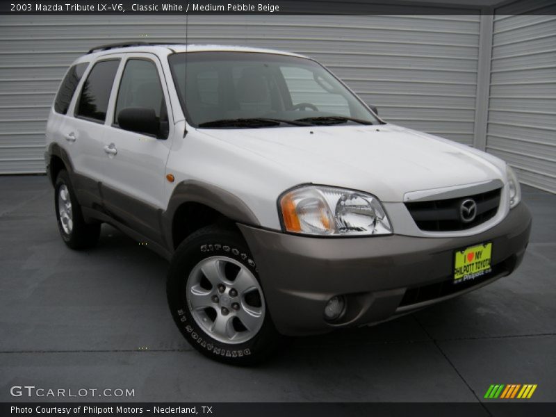 Classic White / Medium Pebble Beige 2003 Mazda Tribute LX-V6