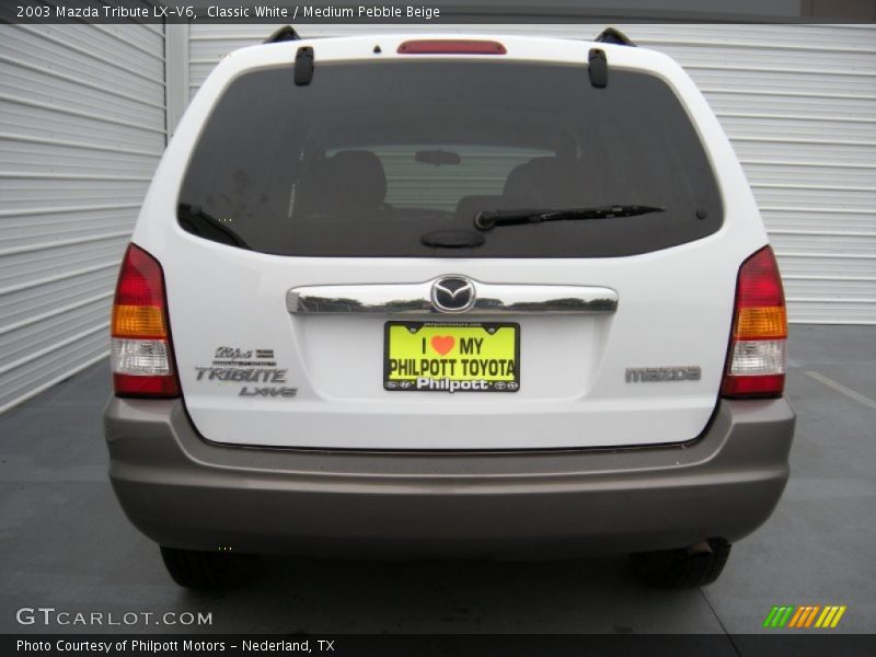 Classic White / Medium Pebble Beige 2003 Mazda Tribute LX-V6