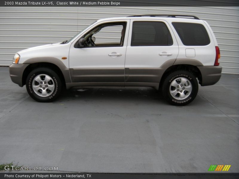 Classic White / Medium Pebble Beige 2003 Mazda Tribute LX-V6