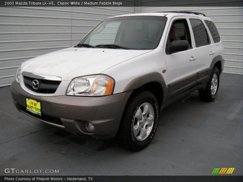 Classic White / Medium Pebble Beige 2003 Mazda Tribute LX-V6