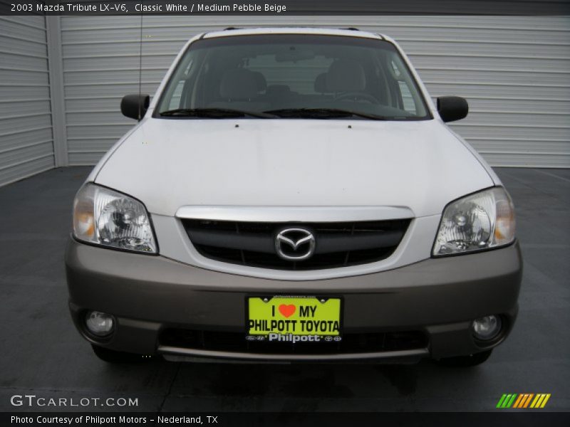 Classic White / Medium Pebble Beige 2003 Mazda Tribute LX-V6