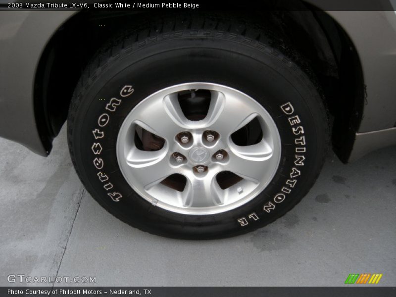 Classic White / Medium Pebble Beige 2003 Mazda Tribute LX-V6