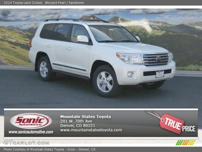 Blizzard Pearl / Sandstone 2014 Toyota Land Cruiser