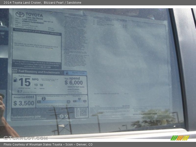 Blizzard Pearl / Sandstone 2014 Toyota Land Cruiser