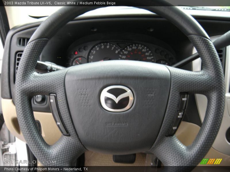 Classic White / Medium Pebble Beige 2003 Mazda Tribute LX-V6