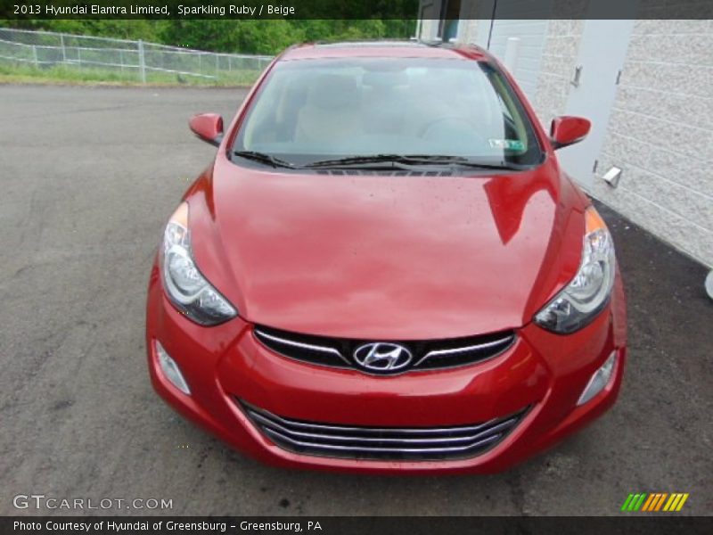 Sparkling Ruby / Beige 2013 Hyundai Elantra Limited