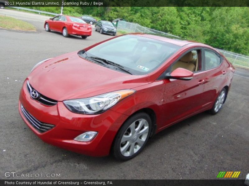 Sparkling Ruby / Beige 2013 Hyundai Elantra Limited