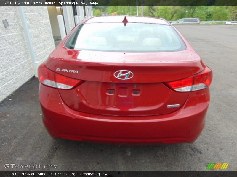 Sparkling Ruby / Beige 2013 Hyundai Elantra Limited