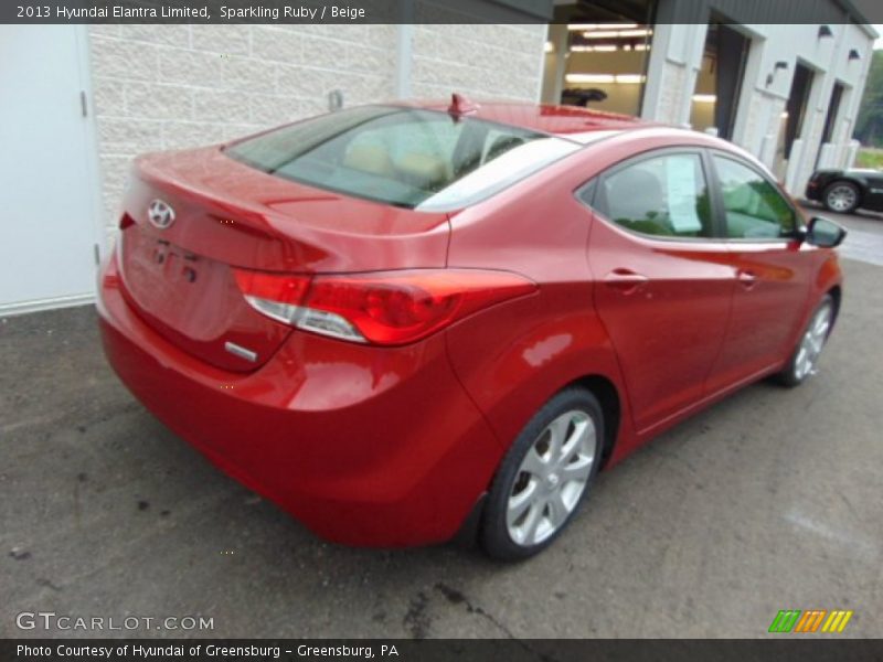 Sparkling Ruby / Beige 2013 Hyundai Elantra Limited