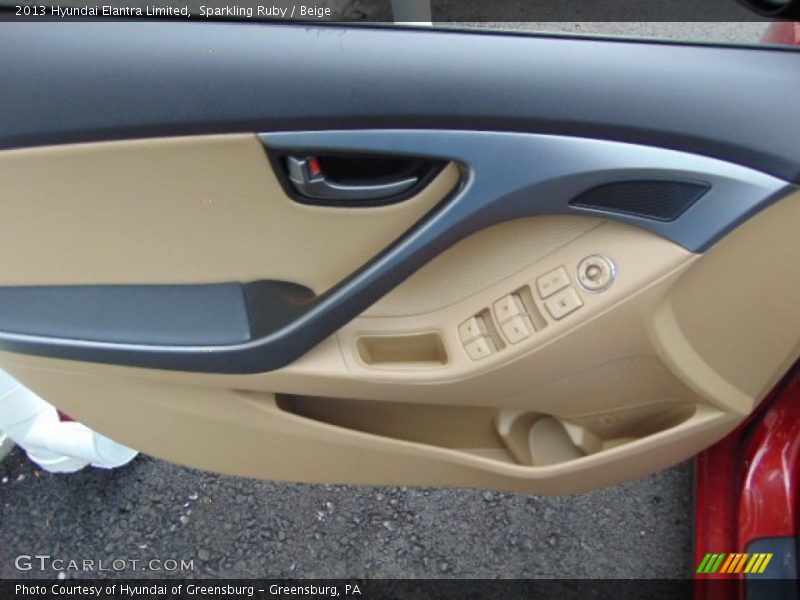 Sparkling Ruby / Beige 2013 Hyundai Elantra Limited