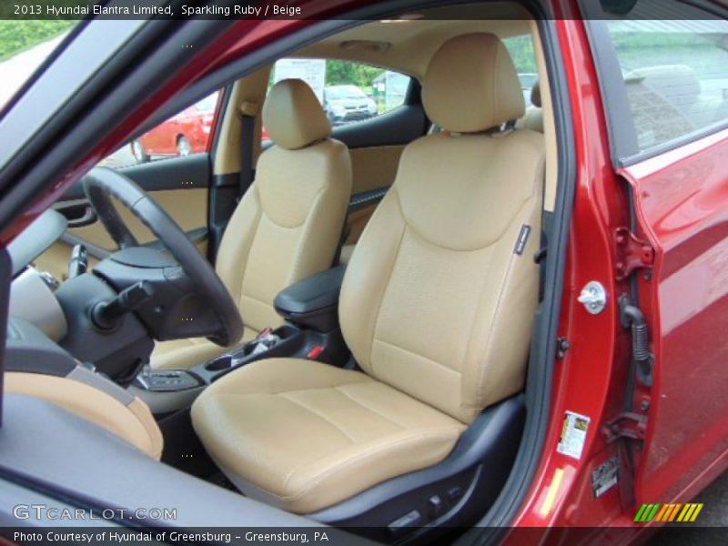 Sparkling Ruby / Beige 2013 Hyundai Elantra Limited