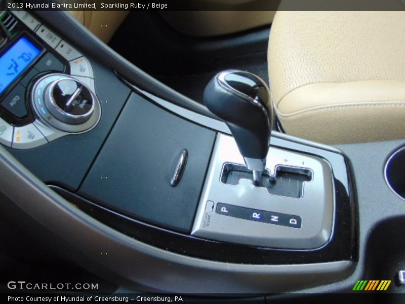Sparkling Ruby / Beige 2013 Hyundai Elantra Limited