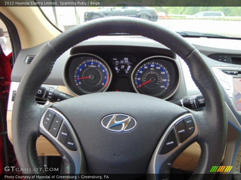 Sparkling Ruby / Beige 2013 Hyundai Elantra Limited