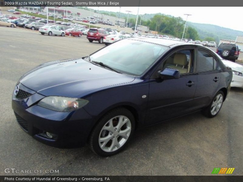 Stormy Blue Mica / Beige 2009 Mazda MAZDA3 i Touring Sedan