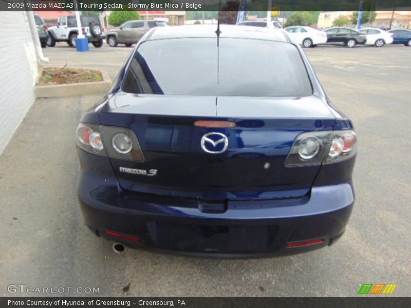 Stormy Blue Mica / Beige 2009 Mazda MAZDA3 i Touring Sedan