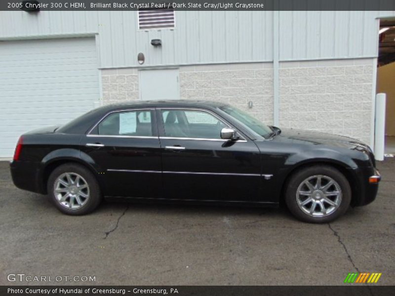 Brilliant Black Crystal Pearl / Dark Slate Gray/Light Graystone 2005 Chrysler 300 C HEMI
