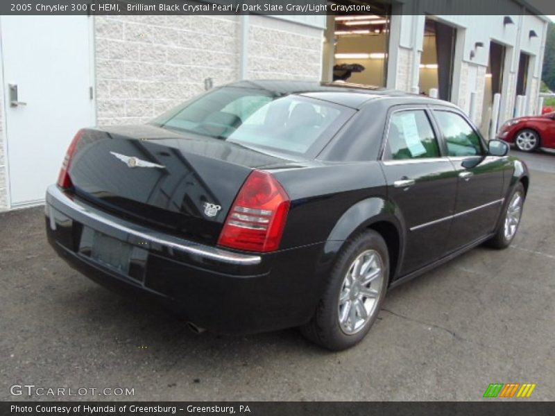 Brilliant Black Crystal Pearl / Dark Slate Gray/Light Graystone 2005 Chrysler 300 C HEMI
