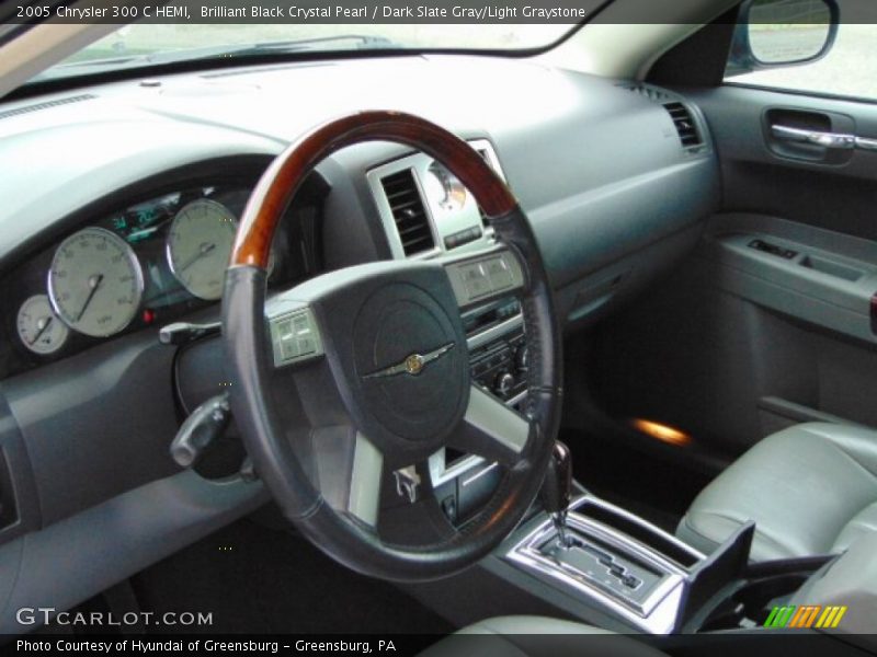 Brilliant Black Crystal Pearl / Dark Slate Gray/Light Graystone 2005 Chrysler 300 C HEMI